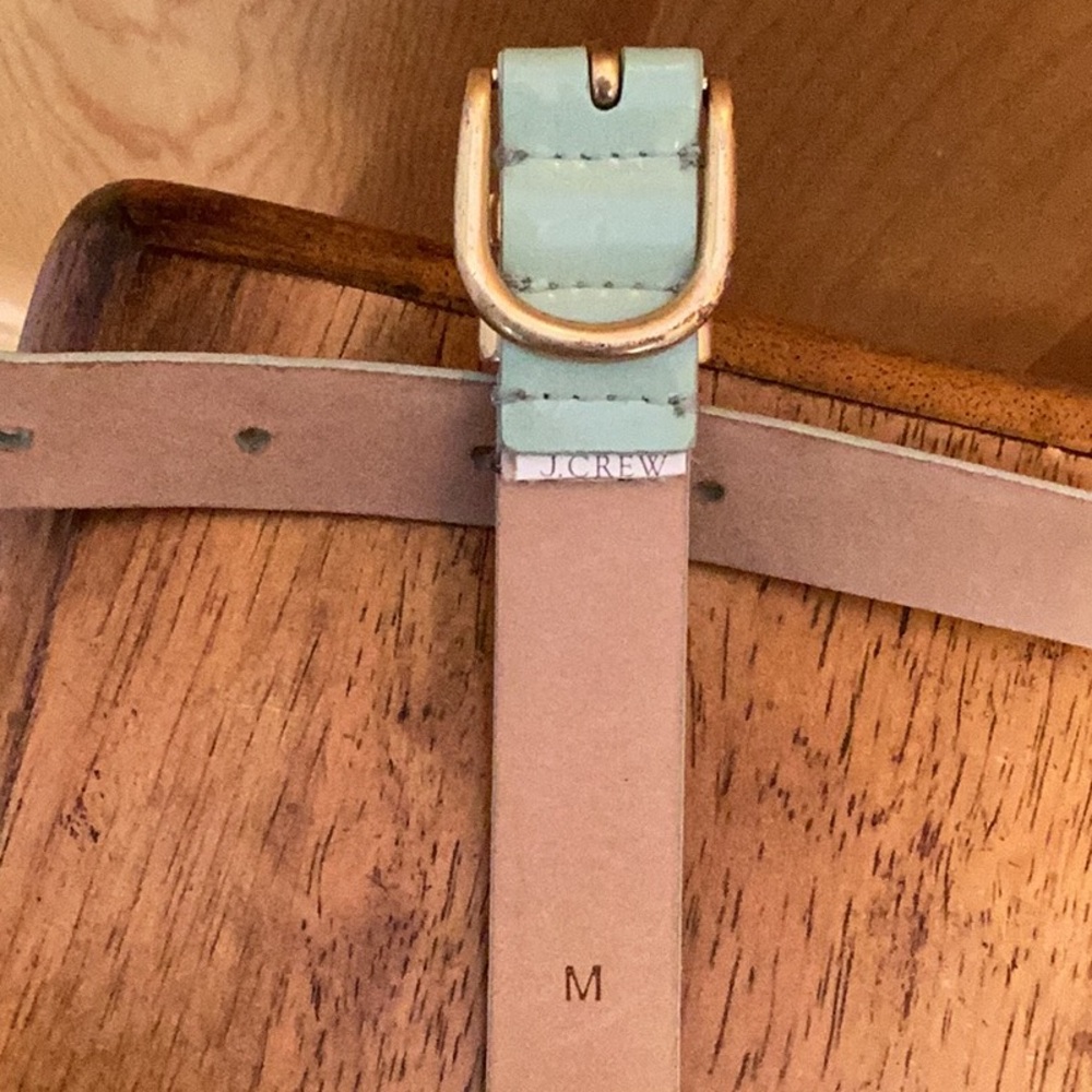 J. Crew Baby Blue Patent Leather Belt - Picture 6 of 6